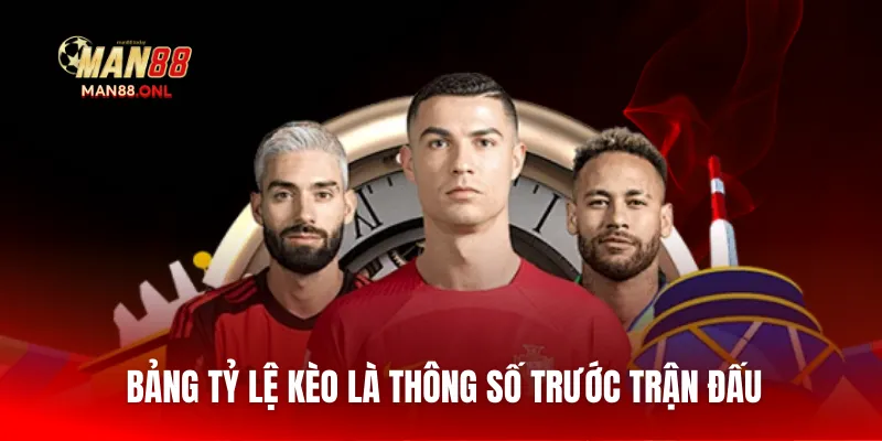 Bảng tỷ lệ kèo là thông số trước trận đấu