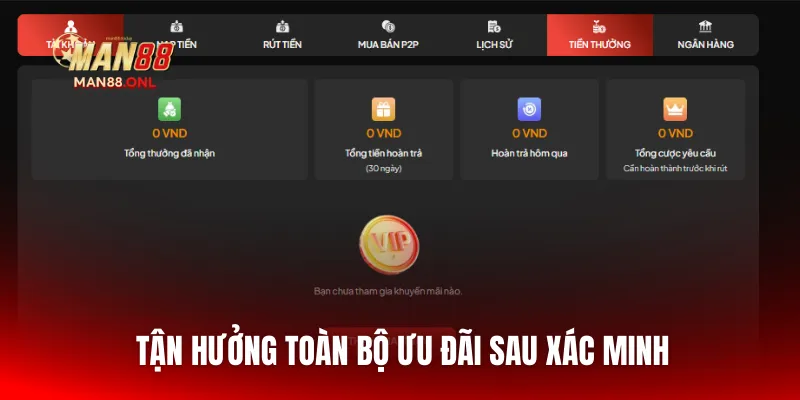 Tận hưởng toàn bộ ưu đãi sau xác minh